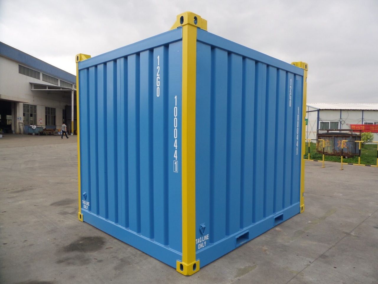 Conteneur maritime 10 pieds occasion Bleu jaune