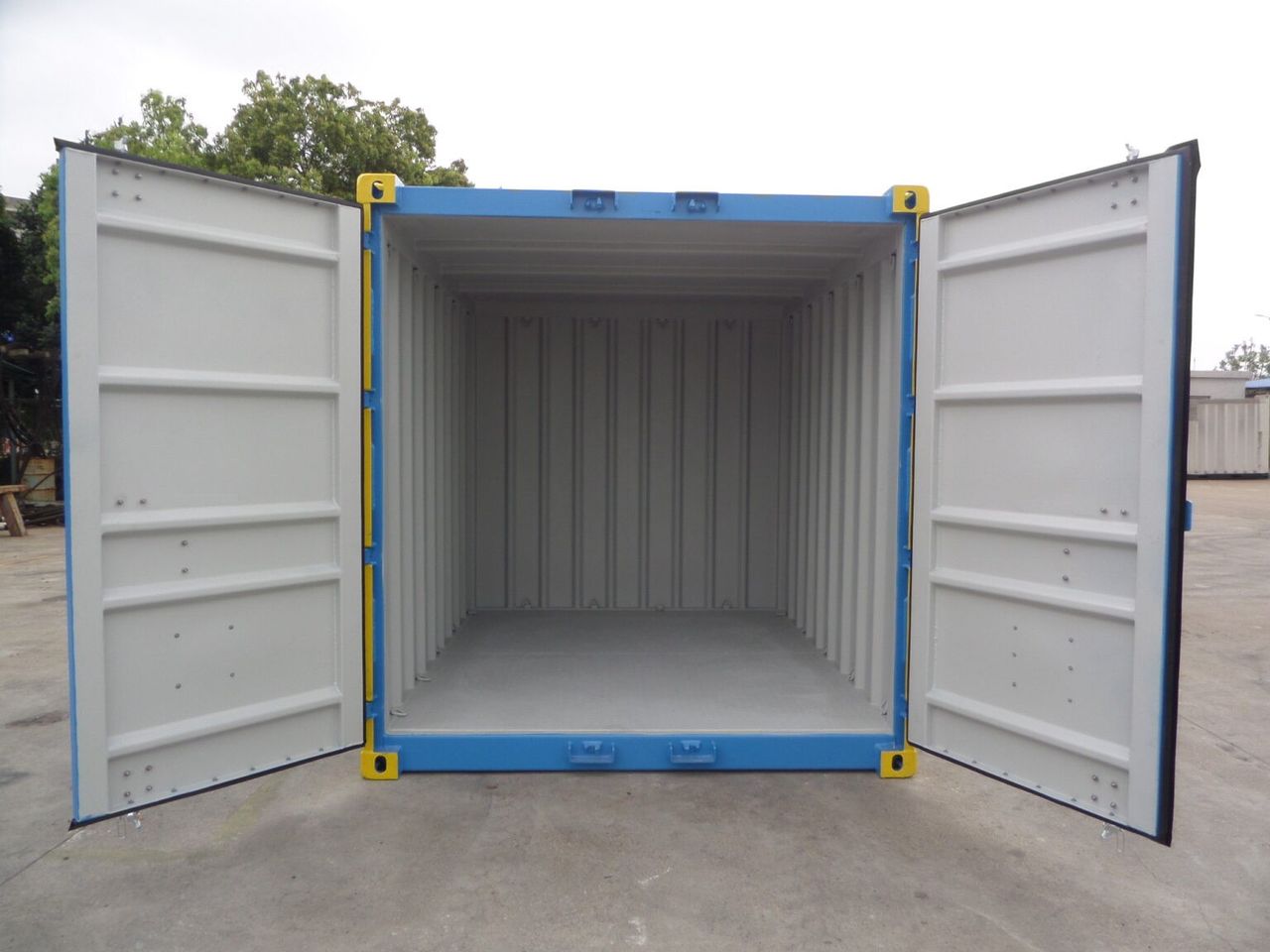 Conteneur maritime 10 pieds occasion Bleu jaune
